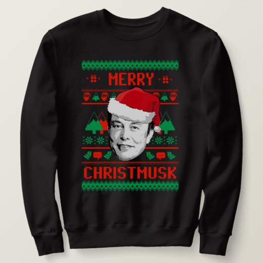 Merry Christmusk UGLY CHRISTMAS SWEATER Sweatshirt (Design vorne)