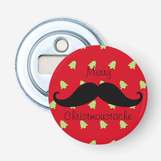 Merry Christmustache Flaschenöffner (Vorderseite)
