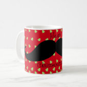 Merry Christmustache Kaffeetasse (Vorderseite Links)