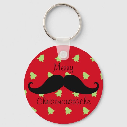 Merry Christmustache Schlüsselanhänger (Vorderseite)