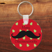 Merry Christmustache Schlüsselanhänger (Vorderseite)