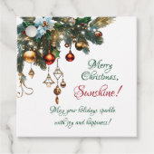 Merry Chritmas Sunshine Classic Geschenkanhänger (Vorderseite)
