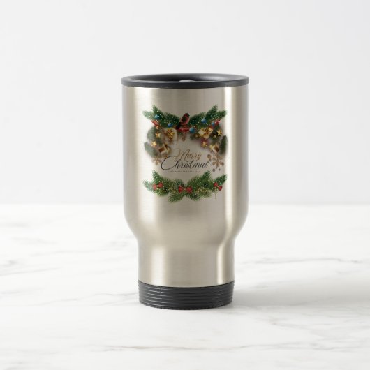 Merry Chritmas Tumbler Reisebecher (Mittel)