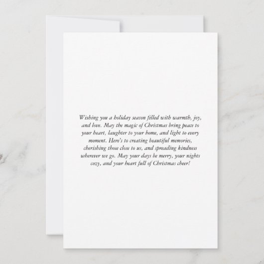 MERRY CHRITSMAS FESTIVE MODERN NIEDLICH CARD EINLADUNG (Rückseite)