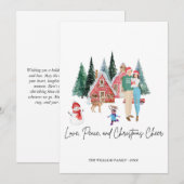 MERRY CHRITSMAS FESTIVE MODERN NIEDLICH CARD EINLADUNG (Vorne/Hinten)