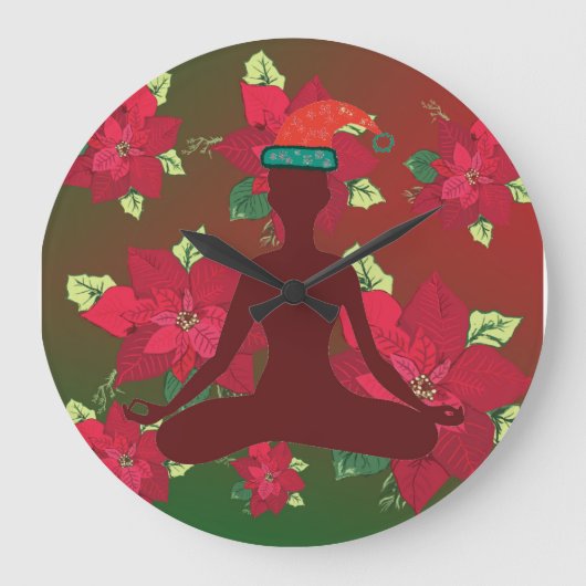 Merry Chrsitams Wall Clock Große Wanduhr (Vorderseite)