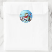 Merry Chrstimas Santa Claus Runder Aufkleber (Tasche)