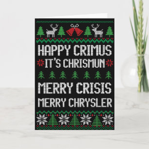 Merry Chrysler - Happy Crimus, Merry Crisis Xmas Karte