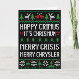 Merry Chrysler - Happy Crimus, Merry Crisis Xmas Karte