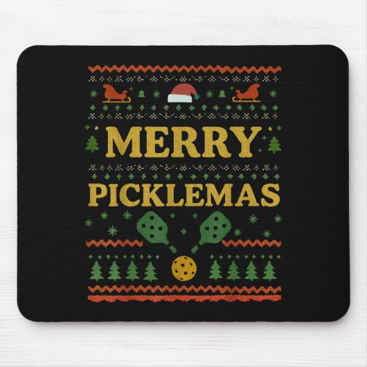 Merry Cklemas Ckleball Christmas Vintage Funny Xma Mousepad (Vorne)