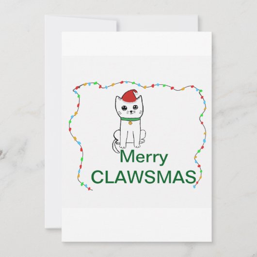 Merry CLAWSMAS Feiertagskarte (Vorderseite)