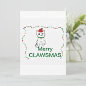 Merry CLAWSMAS Feiertagskarte (Stehend Vorderseite)