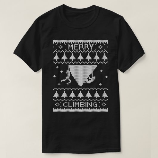 Merry Climbing Weihnachtsschlaufe T T-Shirt (Design vorne)