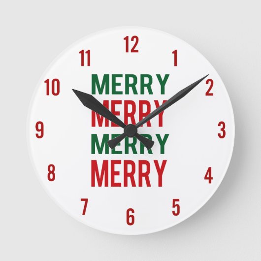 Merry Clock Runde Wanduhr (Vorderseite)