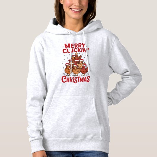 Merry Cluckin' Christmas Hoodie (Vorderseite)