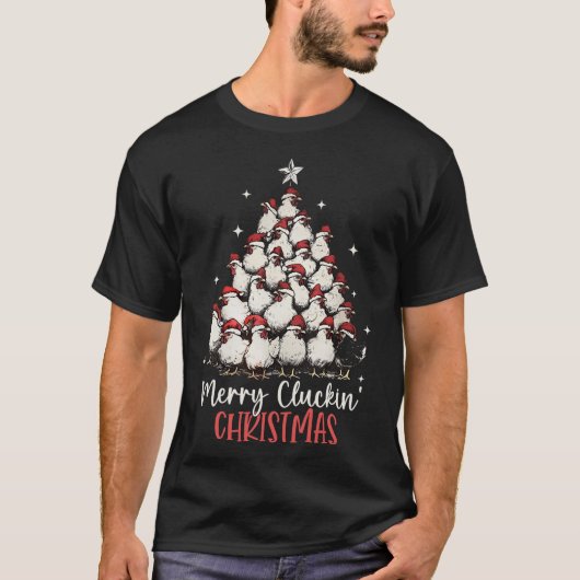 Merry Cluckin Weihnachten Weihnachten Weihnachten T-Shirt (Vorderseite)