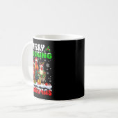 Merry Clucking Christmas Funny Chicken Santa Hat X Kaffeetasse (Vorderseite Links)