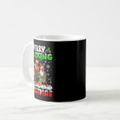Merry Clucking Christmas Funny Chicken Santa Hat X Kaffeetasse (Vorderseite Links)