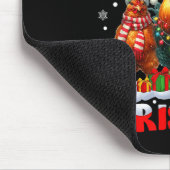 Merry Clucking Christmas Funny Chicken Santa Hat X Mousepad (Ecke)