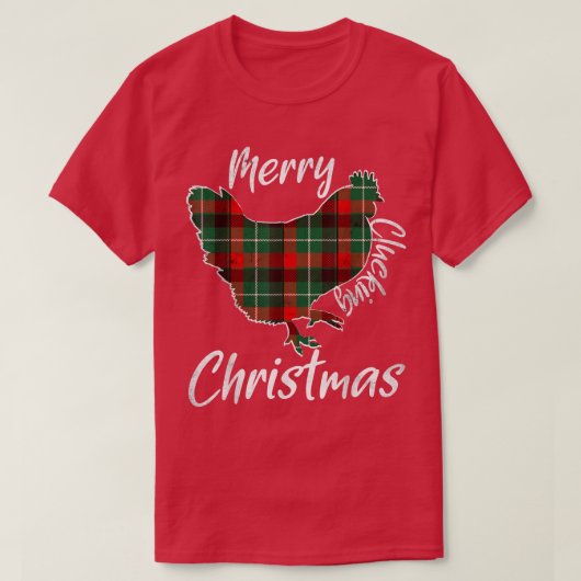 Merry Clucking Weihnachts Funny Chicken Lover Farm T-Shirt (Design vorne)