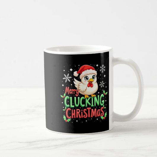 Merry Clucking Weihnachtsgebäck Kaffeetasse (Rechts)