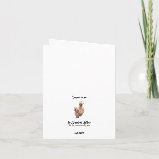 Merry Clucking Weihnachtshühnerhut Feiertagskarte (Rückseite)