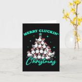 Merry Cluckin's Weihnachten Karte (Gelbe Blume)