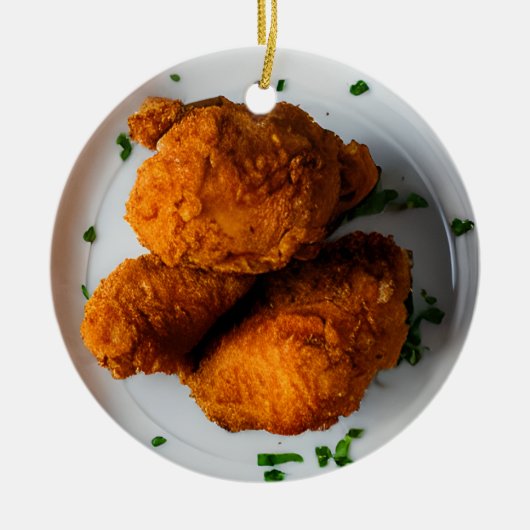 Merry Cluckin's Weihnachten Keramik Ornament (Vorne)