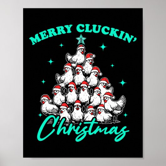 Merry Cluckin's Weihnachten Poster (Vorne)