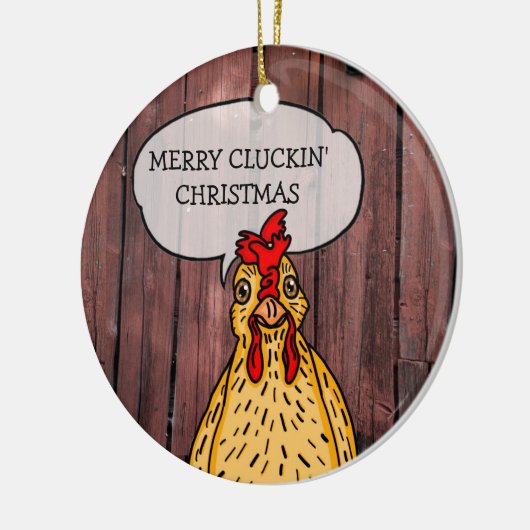 Merry Cluckins Weihnachtsgebäck Keramik Ornament (Links)