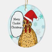 Merry Cluckins Weihnachtsgebäck Keramik Ornament (Links)
