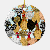 Merry Cluckins Weihnachtsgebäck Keramik Ornament (Hinten)