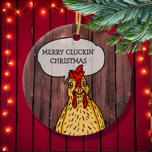 Merry Cluckins Weihnachtsgebäck Keramik Ornament