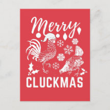 Merry Cluckmas Chicken Lover Ferienkarte