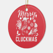 Merry Cluckmas Chicken Lover Keramik Ornament (Links)