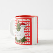 Merry CLUCKMAS coffee mug Zweifarbige Tasse (Vorderseite Links)
