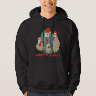 Merry Cluckmas - Crazy Christmas Chickens Hoodie