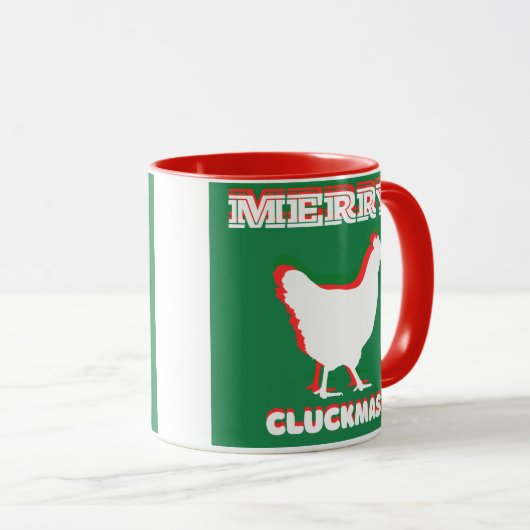 Merry CLUCKMAS Tasse (VorderseiteRechts)