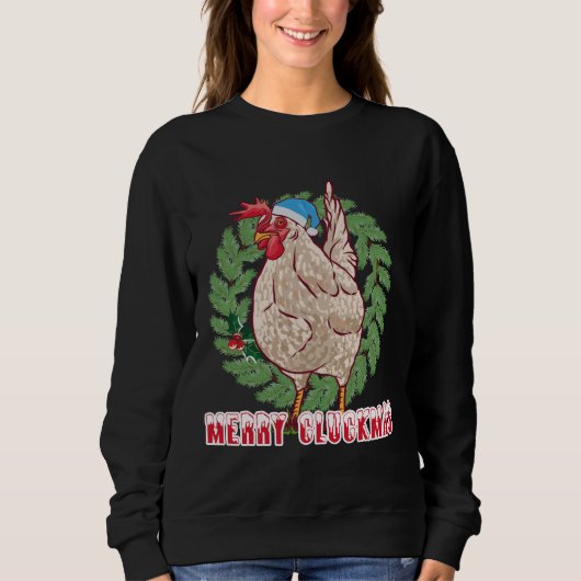 Merry Cluckmas - Weihnachtsgebäck Sweatshirt (Vorderseite)