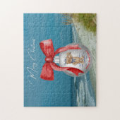 Merry Coastal Christmas Hilton Head Island Beach Puzzle (Vertikal)