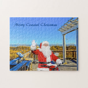 Merry Coastal Christmas Hilton Head Island Santa Puzzle