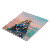 Merry Coastal Christmas Tropical Beach HolidayTree Fliese (Seite)