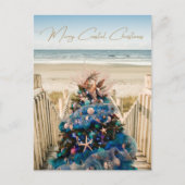 Merry Coastal Weihnachten Tropical Beach und Bäume (Vorderseite)