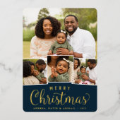 Merry Collage | Klassisches Weihnachtsgebäck Folien Feiertagskarte (Vorderseite)