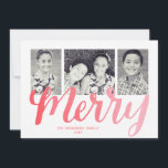 Merry Collection Feiertagskarte<br><div class="desc">Mit dieser hübschen 3-Foto-Urlaubskarte mit handgeschriebenen Kalligrafien und Aquarellbildern können Sie Ihre Urlaubsstimmung stilvoll ausklingen lassen.</div>