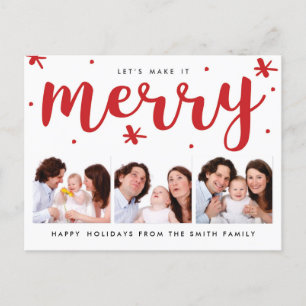Merry Confetti Christmas Card Feiertagspostkarte