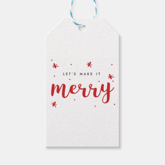 Merry Confetti Christmas Geschenkanhänger (Vorderseite)