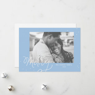 Merry Confetti Festive Foto Holiday Card Feiertagskarte