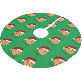 Merry Cookiemas Weihnachtskeks Polyester Weihnachtsbaumdecke (Schrägansicht)