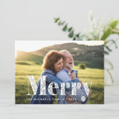 Merry Coral Wirbel Foto Weihnachten (Stehend Vorderseite)